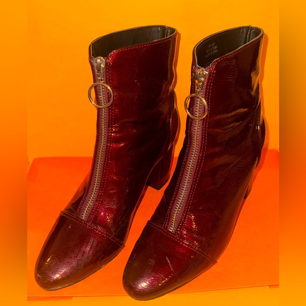 Burgundy Booties by Forever21, Size 7